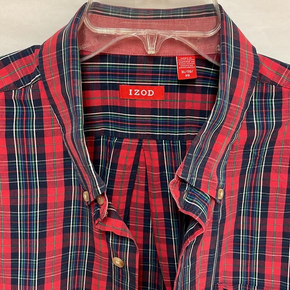 ✨HP✨Menswear- IZOD Plaid Dress Shirt XL - Picture 3 of 11